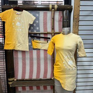 NWOT KAPPA MATCHING 3 piece set T-shirt tube top and dress tee